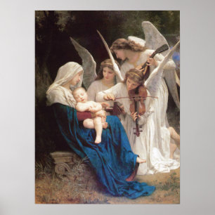 Poster Le Chant des Anges (1881) de Bouguereau