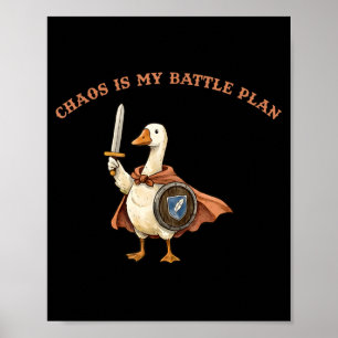 Poster Le chaos est mon plan de bataille Joueur confiant