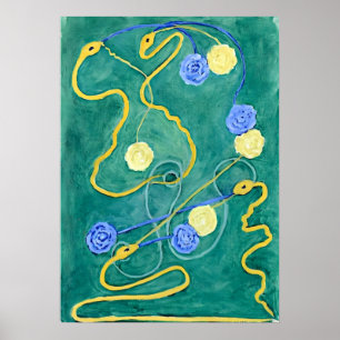 Poster Le chaos primitif par Hilma af Klint