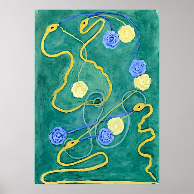 Poster Le chaos primitif par Hilma af Klint (Devant)