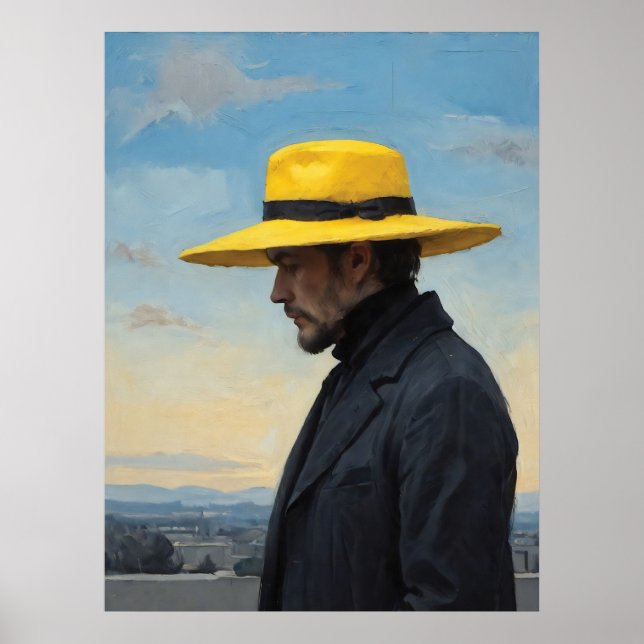 Poster Le Chapeau Jaune (Devant)