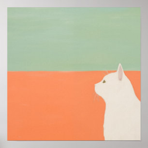 Poster Le chat blanc
