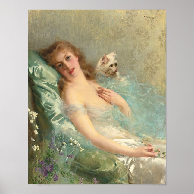 Poster Le chat blanc (1891) (Devant)