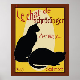 Poster Le chat de Schrodinger