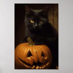 Poster Le chat d'Halloween