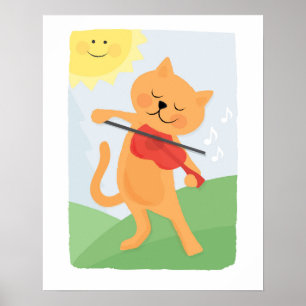 Poster Le chat et l'affiche Fiddle