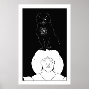 Poster Le chat noir par la copie d'affiche d'Aubrey