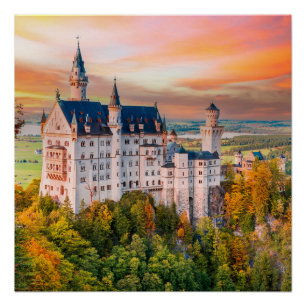 Poster Le château de Neuschwanstein