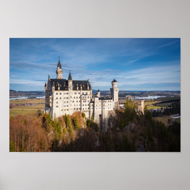 Poster Le château de Neuschwanstein en Allemagne (Devant)