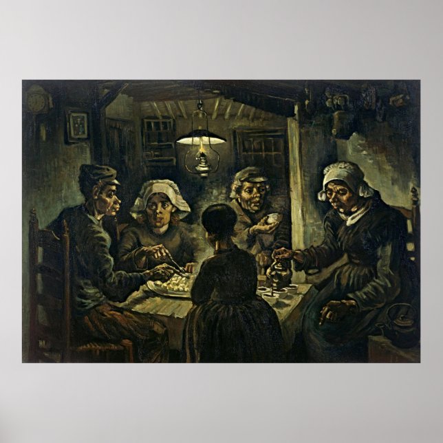 Poster Le chef-d'oeuvre de Van Gogh : Les mangeurs de pom (Devant)