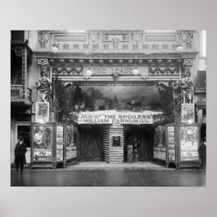 Poster Le Chef Theater, 1921. Photo vintage