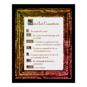 Poster Le chemin de vie des commandements
