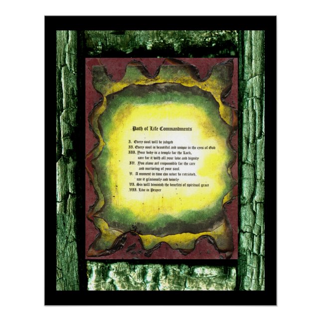 Poster Le chemin de vie des commandements (Devant)