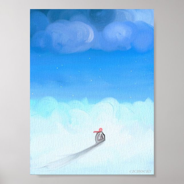 Poster Le chemin neigeux (Devant)