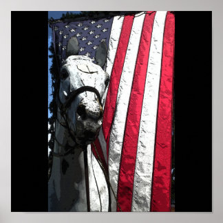 Poster Le cheval de travail américain