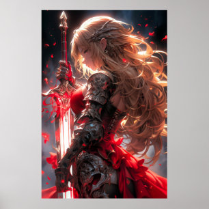 Poster Le Chevalier Cramoisi Princesse Guerrière d'Anim