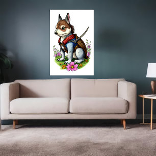 Poster Le chevalier des chiens   Art AI