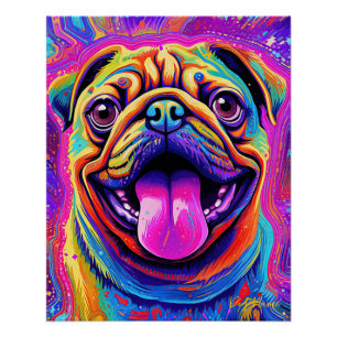 Poster Le chien Carlin 001 - Zetton Ziana