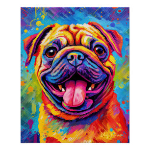 Poster Le chien Carlin 002 - Zetton Ziana