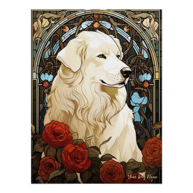 Poster Le Chien des Grands Pyrénées 001 - Natalia Mucha (Devant)