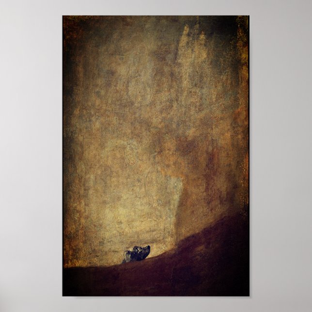 Poster Le chien (El Perro) - par Francisco Goya (Devant)