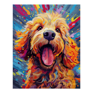 Poster Le chien Goldendoodle 003 - Zetton Ziana