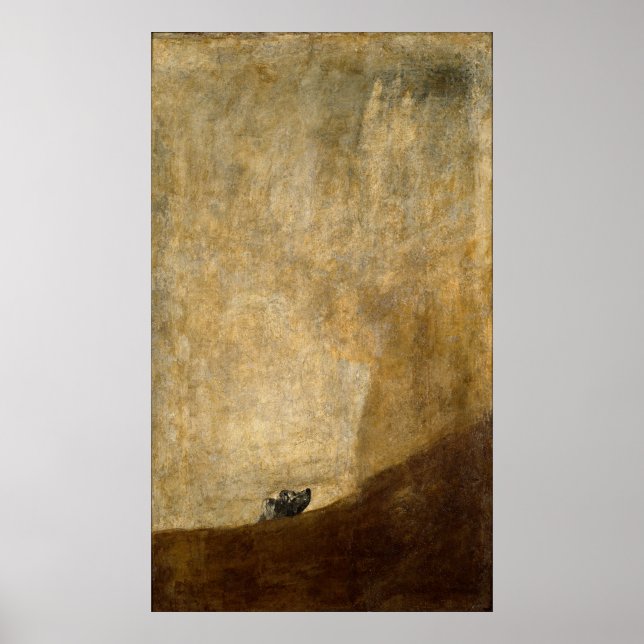 Poster Le chien (Peintures noires) par Francisco Goya 182 (Devant)