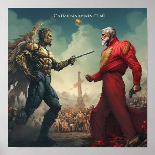 Poster Le choc des idéologies : le capitalisme contre le  (Devant)