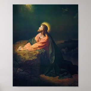 Poster Le Christ au Gethsémani Heinrich Hofmann Peinture