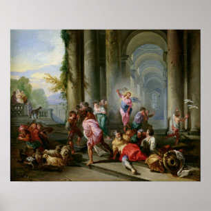 Poster Le Christ conduisant les négociants par le temple