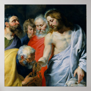 Poster Le Christ confie sa mission à Pierre, estampe de P