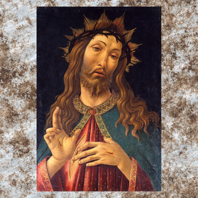Poster Le Christ couronné d'épines par Sandro Botticelli (Créateur téléchargé)