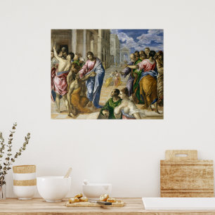 Poster Le Christ guérissant l'aveugle El Greco