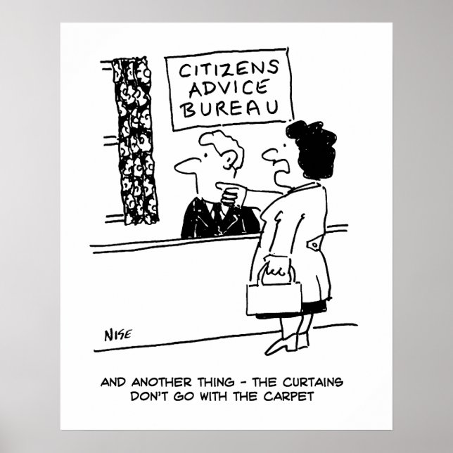 Poster Le client du Citizens Advice Bureau donne des cons (Devant)