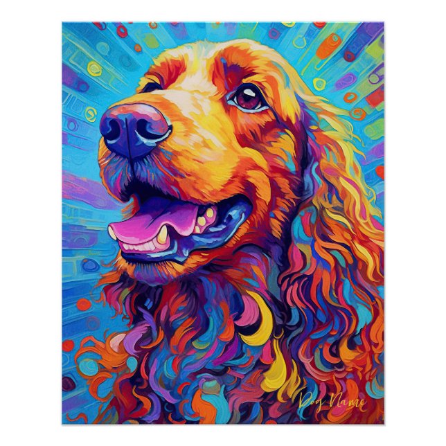 Poster Le Cocker Spaniel Dog 001 - Zetton Ziana (Devant)