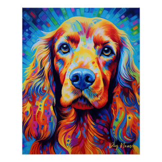 Poster Le Cocker Spaniel Dog 004 - Zetton Ziana