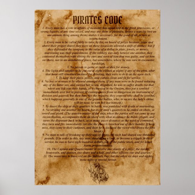 Poster Le code des pirates (Devant)
