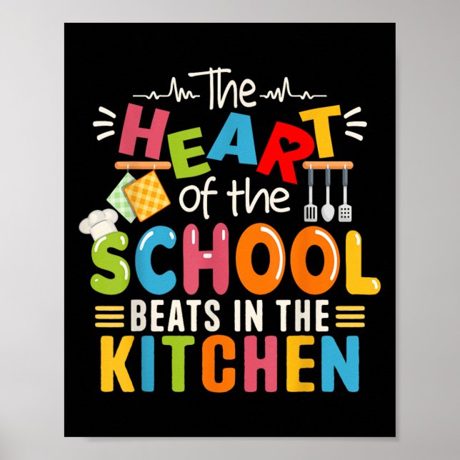 Poster Le Coeur De L'École bat Dans Le Déjeuner De Cuisin (Devant)