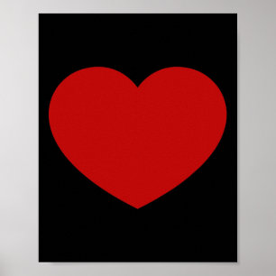 Poster Le Coeur Rouge Est Le Symbole De L'Amour Pour La S