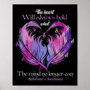 Poster Le Coeur Tiendra Toujours Ce Que L'Esprit Alzheime