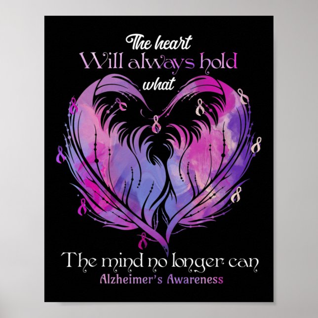Poster Le Coeur Tiendra Toujours Ce Que L'Esprit Alzheime (Devant)