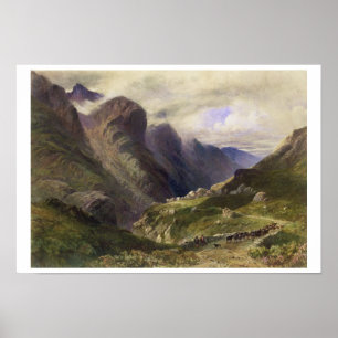 Poster Le col de Glencoe, 1852 (w/c)