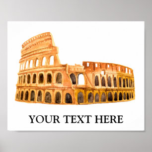 Poster Le Colisée Rome, Italie Conception Personnalisée