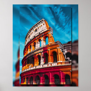 Poster Le Colisée : Un hommage vibrant à la grandeur roma