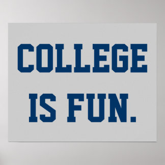 Poster Le collège est amusant.