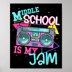 Poster Le collège est mon truc T-shirt de professeur mign