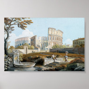 Poster Le Colosseum, Rome Giovanni Battista Busiri