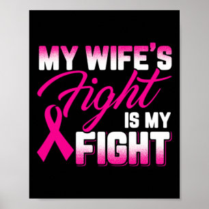 Poster Le combat de la femme est mon combat cancer du sei