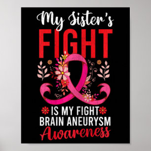 Poster Le combat de soeur est mon combat Cerveau Aneurysm