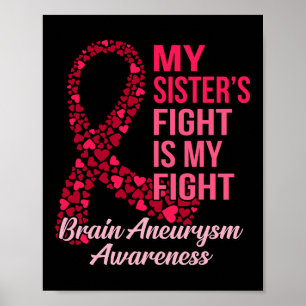 Poster Le combat de soeur est mon combat Cerveau Aneurysm